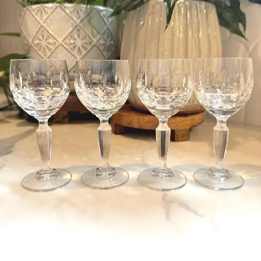 Vintage Set of 4 Waterford Crystal “Sheila” Cordial Liquor Glasses